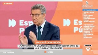Feijóo no descarta presentar una moción de censura contra Sánchez tras el 9-J