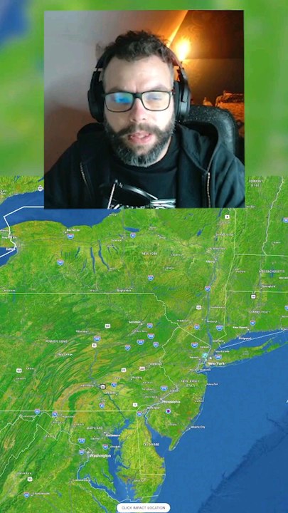 Impact d'un astéroïde  Simulation d'un énorme crash 