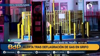 Fuga de gas en grifo de Villa María del Triunfo puso en alerta a los vecinos