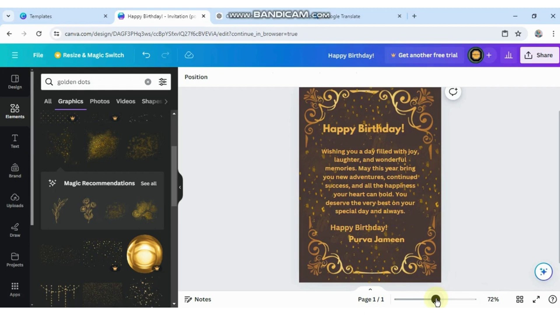 How To Make Birthday Card With Canva __ Canva Tutorial For Beginners