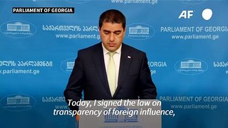 Georgian 'foreign influence' bill signed into law