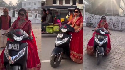 स्कूटी वाली दुल्हन पर यातायात पुलिस सख्त, लगाया भारी भरकम जुर्माना