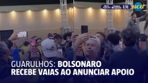 Bolsonaro é vaiado ao anunciar apoio a candidato em Guarulhos