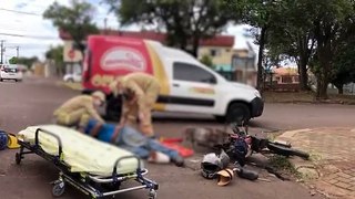 Forte colisão de trânsito no Parque São Paulo deixa motociclista ferido