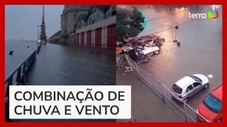 Nível do Guaíba volta a subir e inunda ruas de Porto Alegre