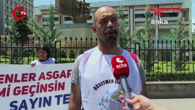 MEB önünde protesto: Öğretmenler asgari ücretle mi geçinsin Sayın Tekin?