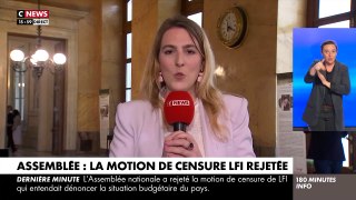 Budget: L'Assemblée nationale rejette les motions de censure de La France Insoumise et du Rassemblement National