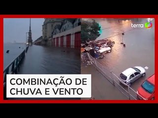 Nível do Guaíba volta a subir e inunda ruas de Porto Alegre