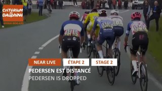 Pedersen is dropped - Stage 2 - Critérium du Dauphiné 2024
