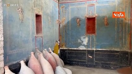 Ecco la stanza blu scoperta a Pompei