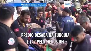 Prédio desaba na Turquia e faz pelo menos um morto e oito feridos