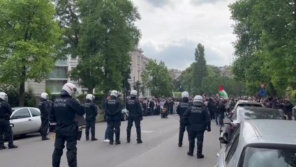 Quelques centaines d'étudiants pro-palestiniens manifestent à Bruxelles