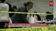 Registran 17 incidentes violentos en esta jornada electoral 2024