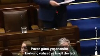 İrlandalı vekilden duygulu konuşma: Umarım Netanyahu cehennemde yanar