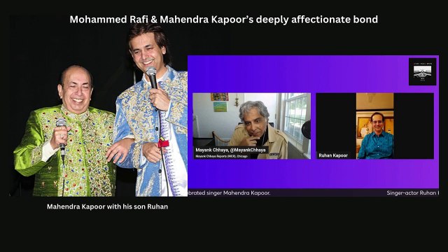 Ruhan Kapoor, singer-actor son of Mahendra Kapoor, who sang some of Hindi cinema’s most iconic songs, speaks with Mayank Chhaya on Mahendra Kapoor’s 90th birth anniversary | SAM Conversation