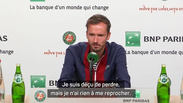 Roland-Garros - Medvedev : Rien à me reprocher
