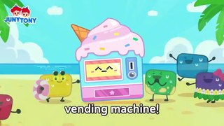 Marshmallows’ Colorful Ice Cream Vending Machine Rainbow Colors Ice Cream Kids Songs JunyTony