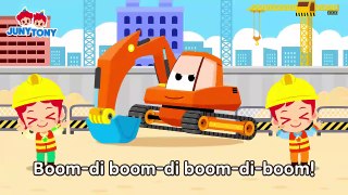 NEW Excavator Learn About Excavators Construction Vehicles Song for Kids JunyTony