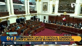 Monseñor Castillo critica duramente al Congreso: 