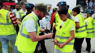 Konya'da okula bisikletle giden öğrencilere zabıtalar eşlik ediyor