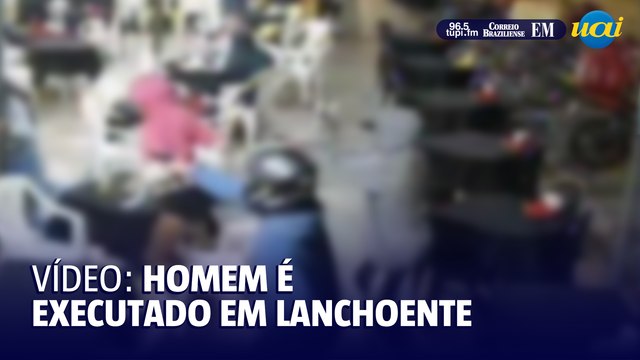 Vídeo flagra momento em que homem é executado a tiros em lanchonete de BH