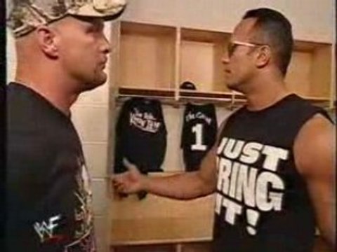 The Rock & Stone Cold segment - Unforgiven 2000