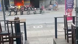 Urgente: explosão em oficina de motos deixa duas pessoas feridas