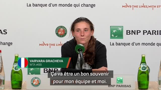 Roland-Garros - Gracheva : Faire encore mieux la prochaine fois