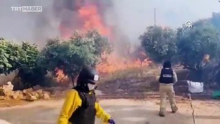 Hizbullah'tan İsrail'e saldırı: Birçok noktada yangın çıktı