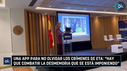 Una app para no olvidar los crímenes de ETA: "Hay que combatir la desmemoria que se está imponiendo"