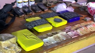 Laboratório de cocaína é desativado em Cascavel; Armamento, munições e dinheiro são apreendidos