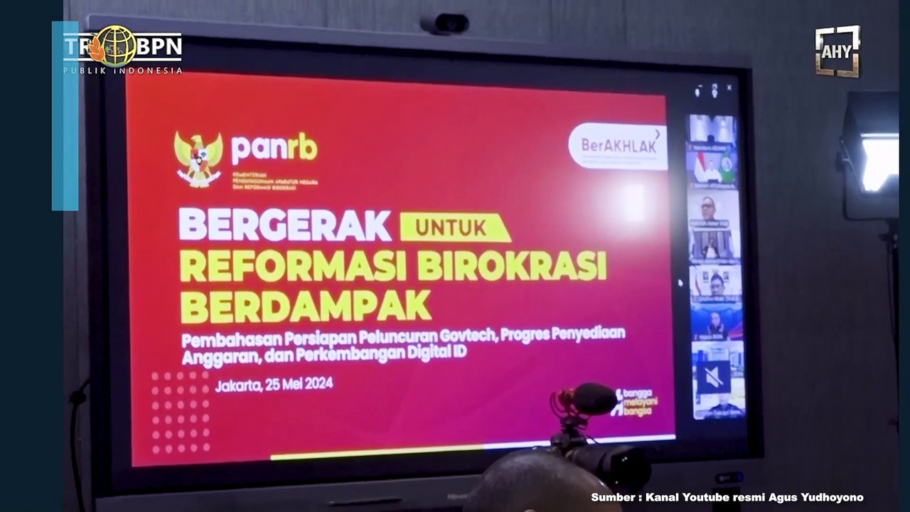 AHY Adakan Rapat Daring Persiapan Sistem Pemerintahan Elektronik Bersama Luhut Panjaitan
