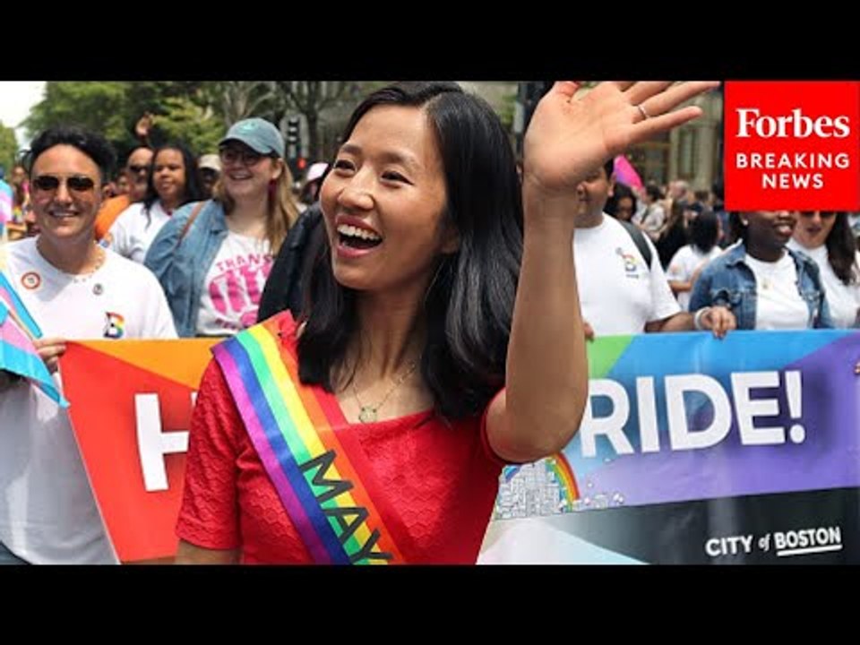 Boston Mayor Michelle Wu Hosts Flag Raising Ceremony To Kick Off Pride Month