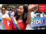 Boston Mayor Michelle Wu Hosts Flag Raising Ceremony To Kick Off Pride Month