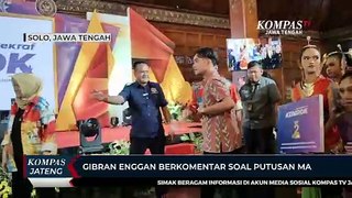 Gibran Enggan Berkomentar soal Putusan MA