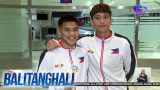 Olympic-bound Pinoy boxers Carlo Paalam & Hergie Bacyadan, balik-bansa na matapos lumaban sa Bangkok, Thailand | Balitanghali