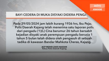 Bayi cedera di muka disyaki didera pengasuh