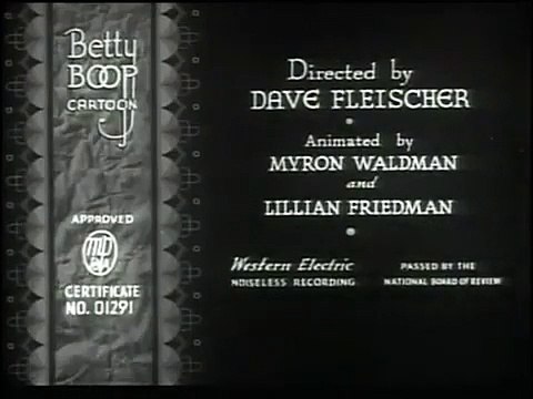Betty Boop (1937) Pudgy Takes a Bow-Wow, animated cartoon character designed by Grim Natwick at the request of Max Fleischer.