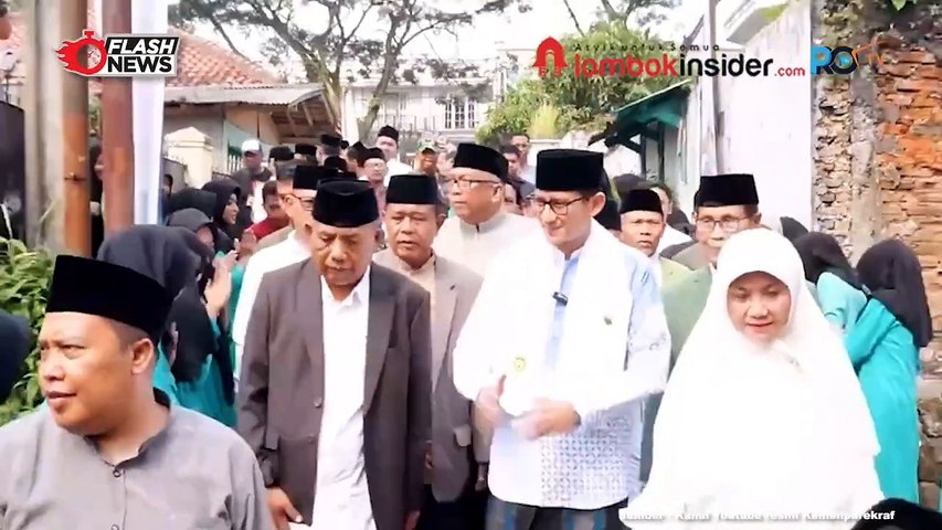 SANDIAGA UNO SAMBANGI PESANTREN SYAMSUL ULUM SUKABUMI JAJAKI PROGRAM SANTRIPRENEUR