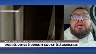 «J'ai eu comme vengeance un appartement qui a été incendié», témoigne le co-propriétaire d'une résidence squattée à Marseille