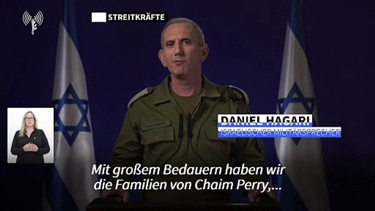 Israelische Armee meldet Tod von vier weiteren Geiseln im Gazastreifen