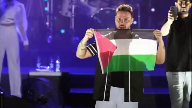 Sinan Akçıl Şanlıurfa'daki Türkiye Kültür Yolu Festivali'nde Filistin bayrağı açtı!