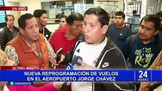 Aeropuerto Jorge Chávez: pasajeros continúan esperando reprogramación de vuelos