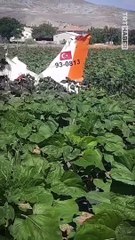 Kayseri'de eğitim uçağı düştü; işte enkazdan ilk görüntüler