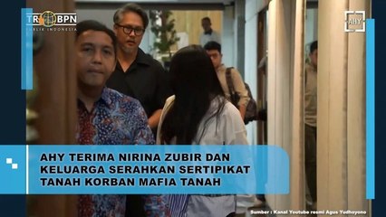 Sempat Jadi Korban Mafia Tanah, AHY Serahkan Kembali Sertifikat Tanah Kepada Nirina Zubir dan Keluarga Secara Langsung