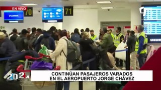 Aeropuerto Jorge Chávez: pasajeros continúan esperando reprogramación de vuelos