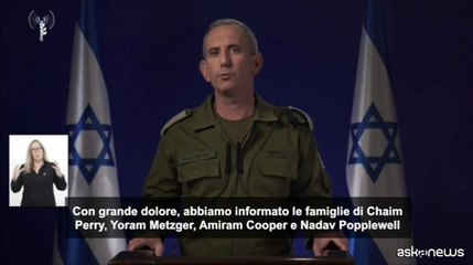 Descargar video: M.O., Idf conferma la morte di 4 ostaggi di Hamas a Gaza