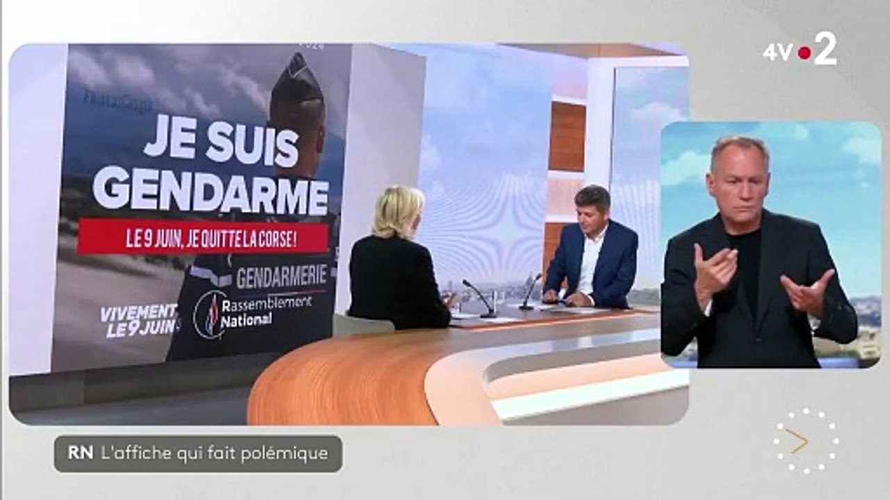 Marine Le Pen justifie l’affiche du Rassembleme...