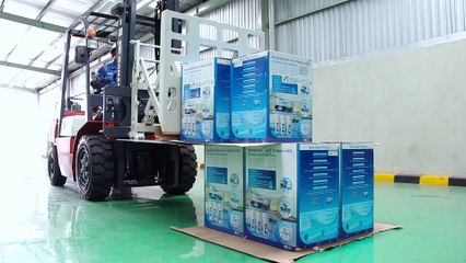 JUAL FORKLIFT DENGAN ATTACHMENT PUSH DAN PULL KUAT - BOMAC FORKLIFT