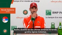 Djokovic, sobre su lesión de rodilla: 